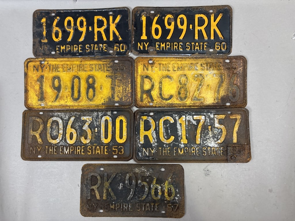 Lot of 7 50s 60s New York Empire State Plates (1 of 2)