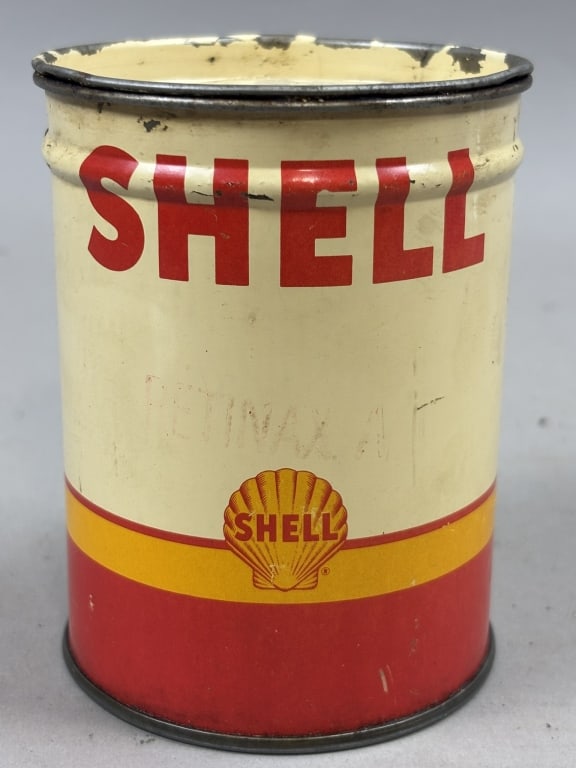 Shell Retinax A 1 LB 40s Metal Grease Can w/ Clam (1 of 10)