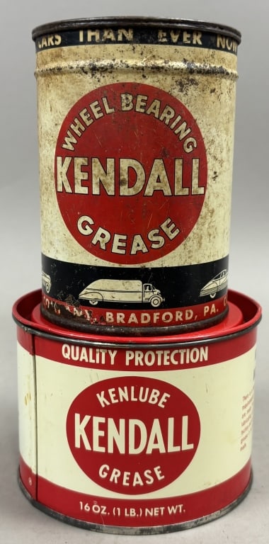 Pair Kendall 1LB Wheel Bearing Kenlube Grease Can: Both are full.