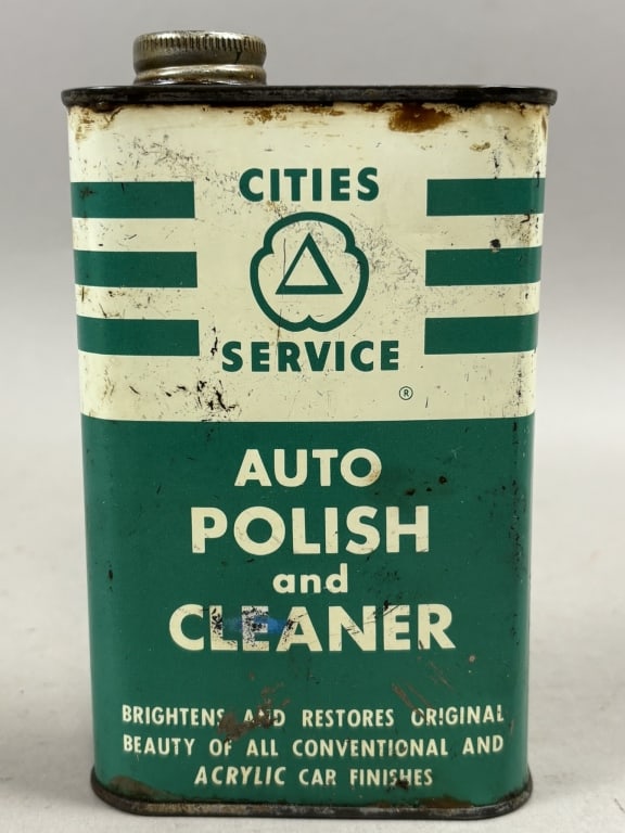 Cities Service Auto Polish & Cleaner 1 Pint Can: Please make sure you view all photos and ask any questions you may have! Great original collectible item. This is day 1 of our 2 day one owner auction event. Thanks and have a great day! Holler &
