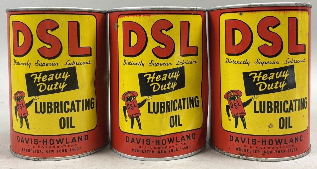 3 Full DSL HD Davis Howland Rochester NY Quart Can: Please make sure you view all photos and ask any questions you may have! Great original collectible item. This is day 1 of our 2 day one owner auction event. Thanks and have a great day! Holler & Hamm
