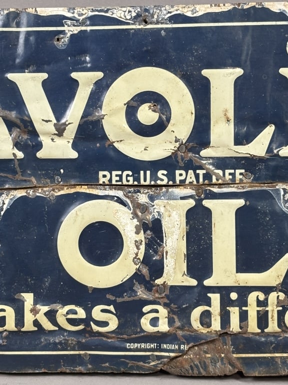Havoline Oil Makes A Difference SST Embossed Sign - 3
