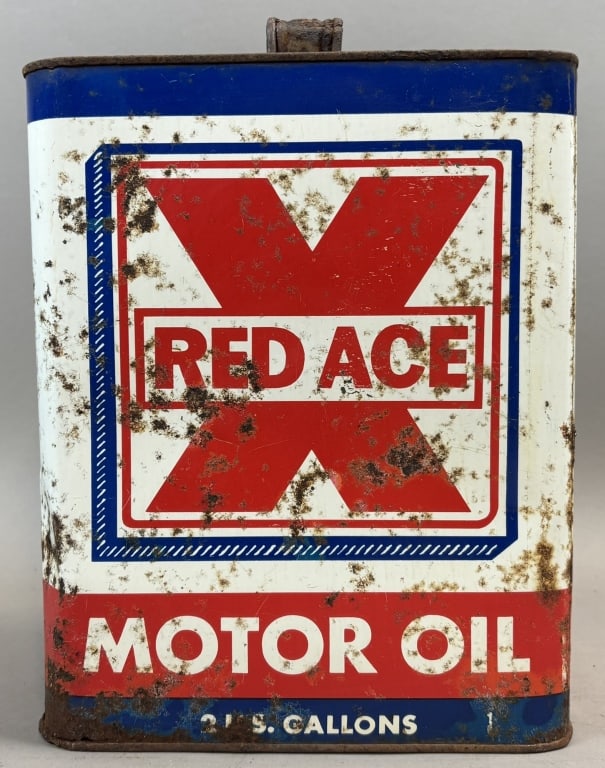 Red Ace Motor Oil 2 Gallon Nashville TN Metal Can: See all photos. Great looking can.