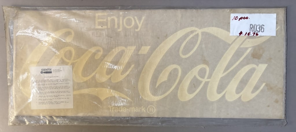 NOS Lot 10 ENJOY COCA COLA 24"x10" Stickers (1 of 10)