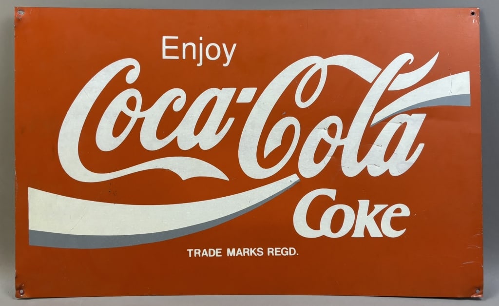 Enjoy Coca Cola Coke SST Painted Metal Sign: See all photos. Measures 24" x 15"