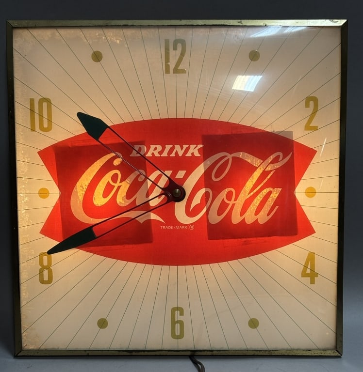 Original Coca Cola Pam Lighted Fishtail Clock (1 of 11)