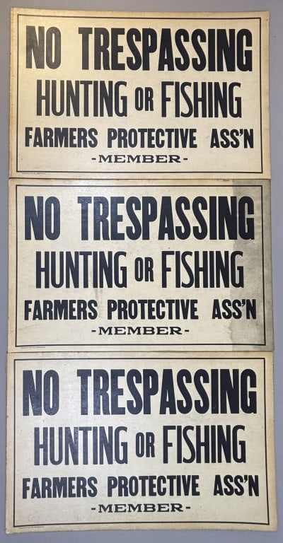 Lot 3 NOS No Trespassing Hunting Fishing Posters (1 of 7)