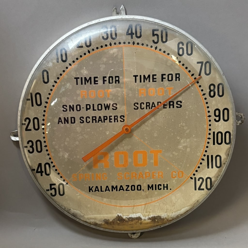 Root Sno Plows Scrapers Kalamazoo Thermometer Sign (1 of 12)