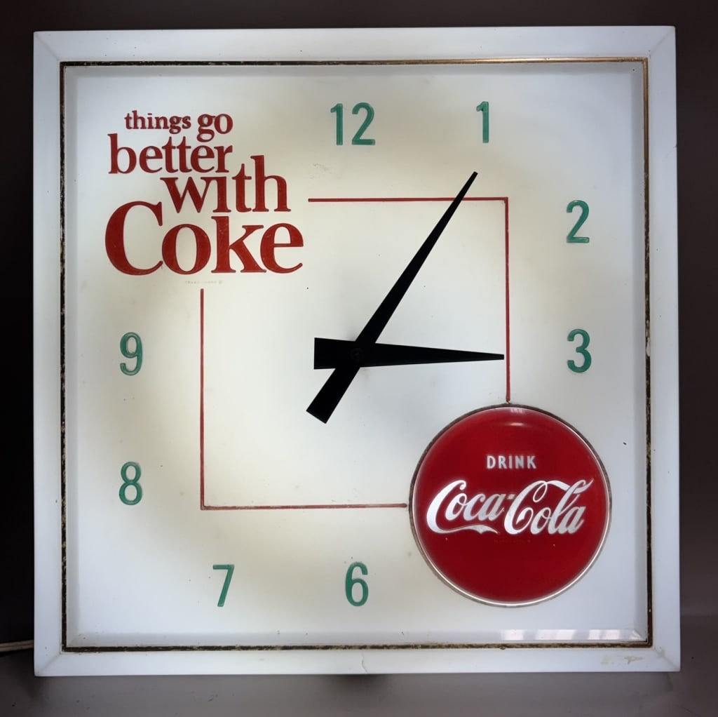 Go Better Coke Coca Cola Lighted Hanover Clock EX+ (1 of 14)