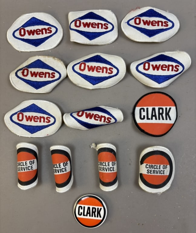14 CLARK & OWENS Gas Station Clothing Patches (1 of 14)