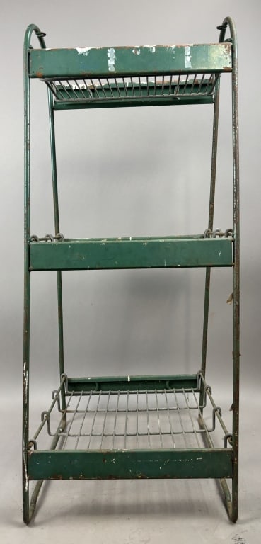 40s Canada Dry 3 Tier Soda Pop Store Display Rack: see all photos - measurements in photos