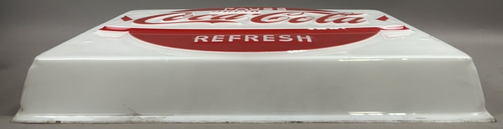 Refresh Drink Coca Cola Fishtail Plastic Sign - 2