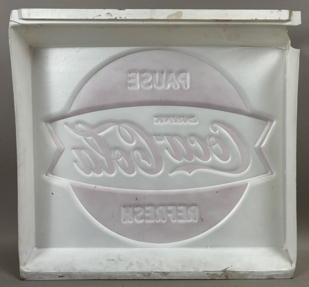 Refresh Drink Coca Cola Fishtail Plastic Sign - 9