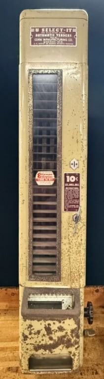 U Select It Automatic Venders Coan Mfg Co Madison: 4' tall x 11" deep x 9" wide