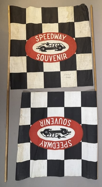 Pair Speedway Souvenir Indy 500 Checkered Flags: See all photos