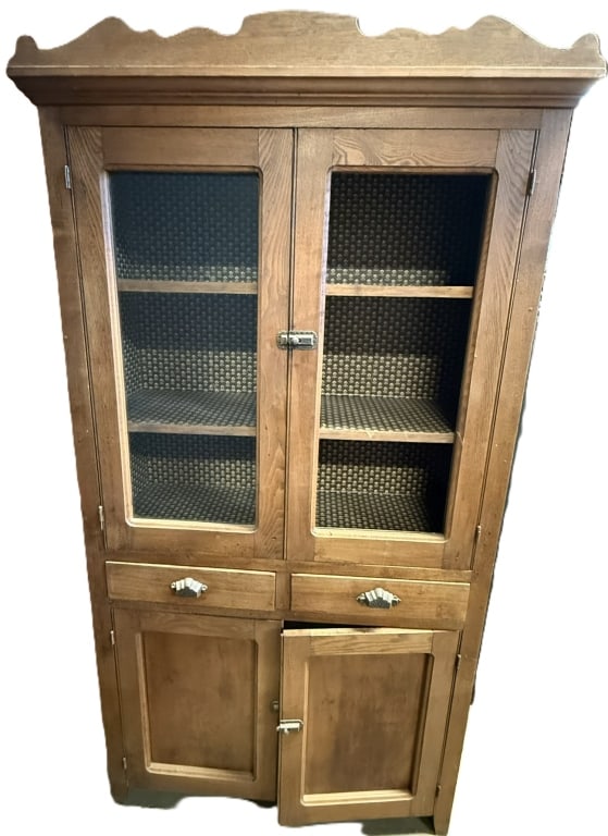 Antique Eastlake 2 Drawer Primitive Cabinet Hutch (1 of 10)