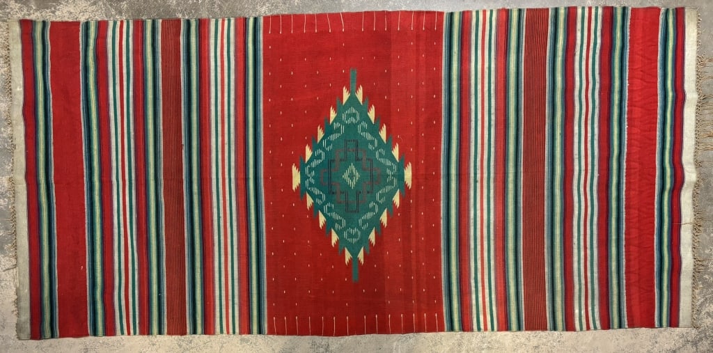 Antique Early 75"x40" Native American Navajo Rug (1 of 6)