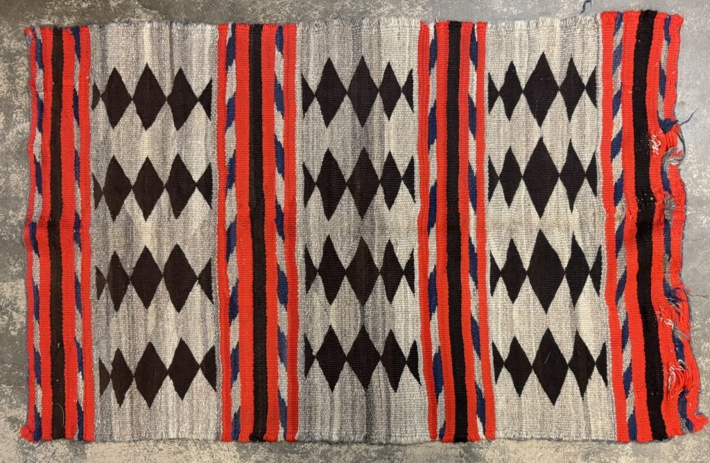 Antique Navajo Indian Blanket Rug Saddle Blanket (1 of 10)