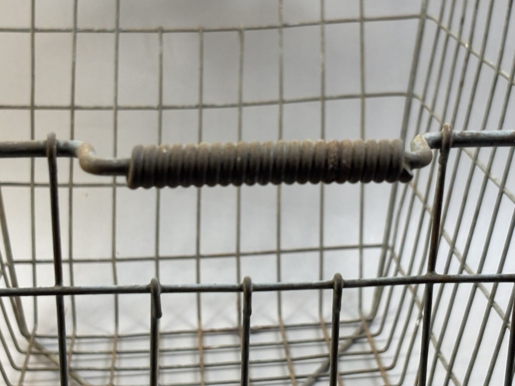 Antique American Pair General Store Wire Baskets - 12