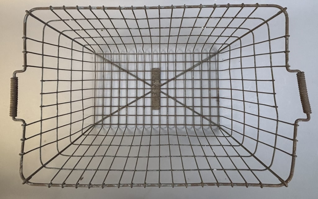 Antique American Pair General Store Wire Baskets - 16