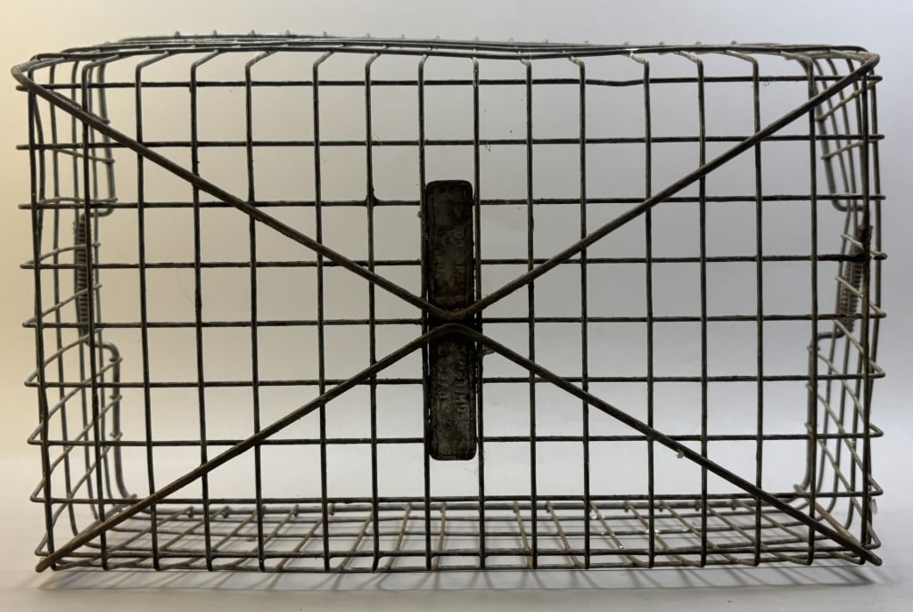 Antique American Pair General Store Wire Baskets - 17