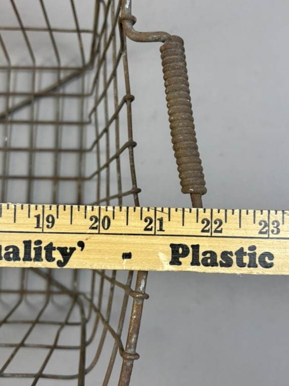 Antique American Pair General Store Wire Baskets - 19