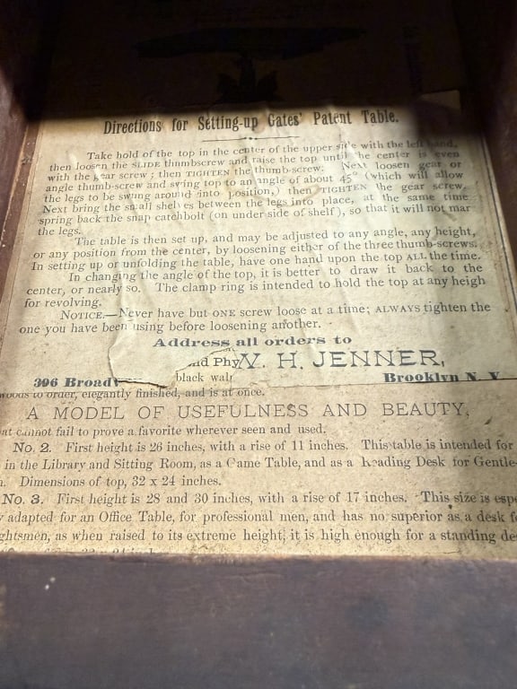 Fine Aesthetic Movement Drafting Table by G. Gates - 9
