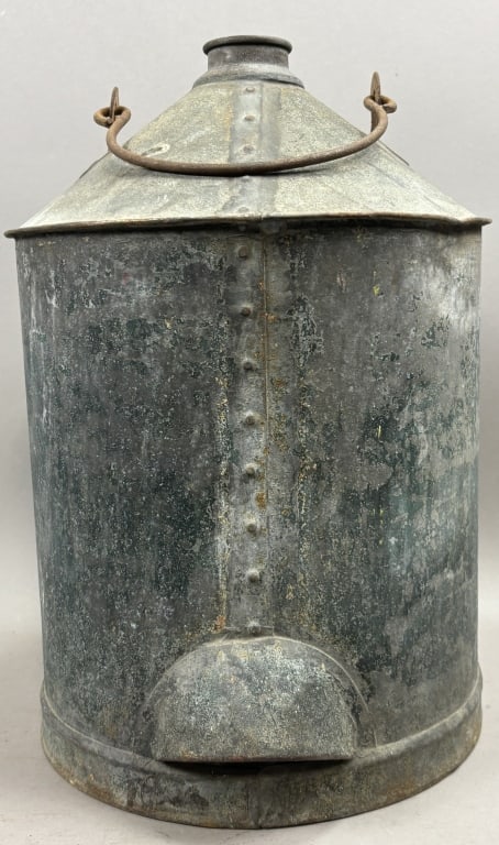 Antique 1900s Galvanized Riveted 5 Gallon Jug (1 of 12)