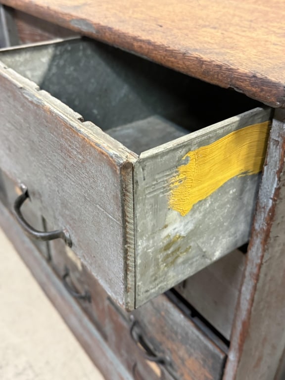 16 Drawer Galvanized Heller Hardware Cabinet - 11