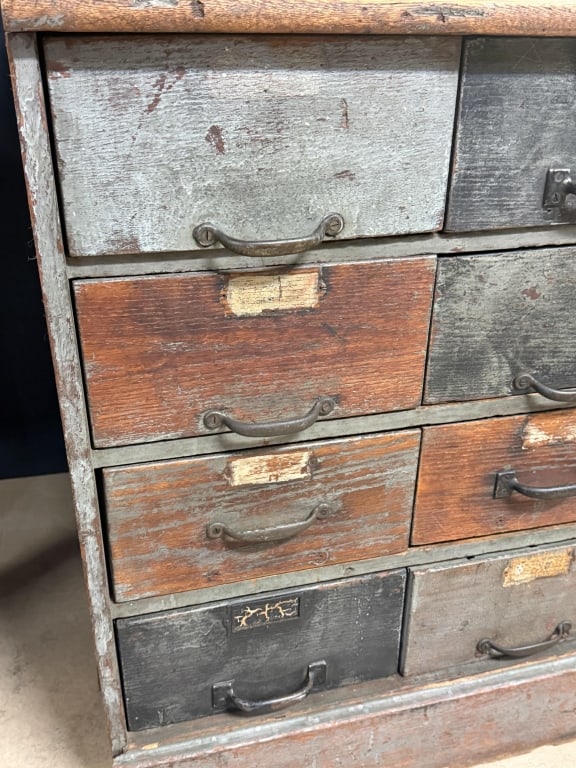 16 Drawer Galvanized Heller Hardware Cabinet - 3
