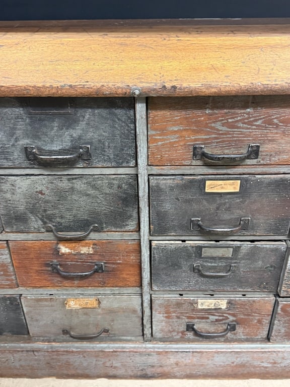 16 Drawer Galvanized Heller Hardware Cabinet - 4