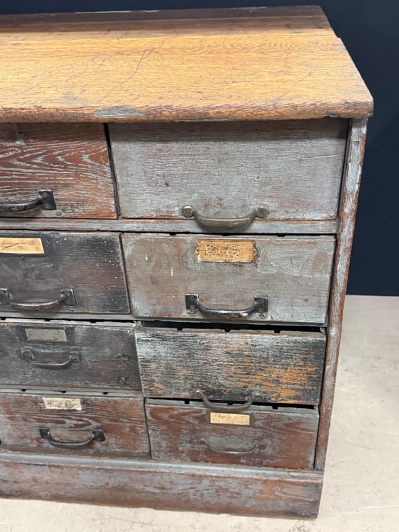 16 Drawer Galvanized Heller Hardware Cabinet - 5