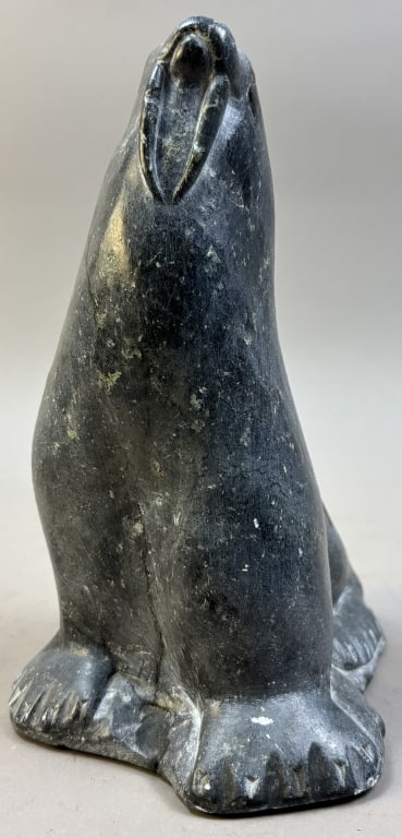 Inuit Soapstone Walrus Carving: Please make sure you view all photos and ask any questions you may have! Great original collectible item. This is day 1 of our 2 day one owner auction event. Thanks and have a great day! Holler & Hamm