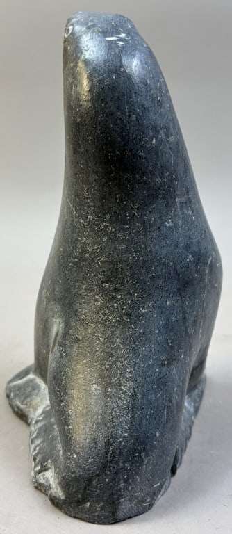 Inuit Soapstone Walrus Carving - 3