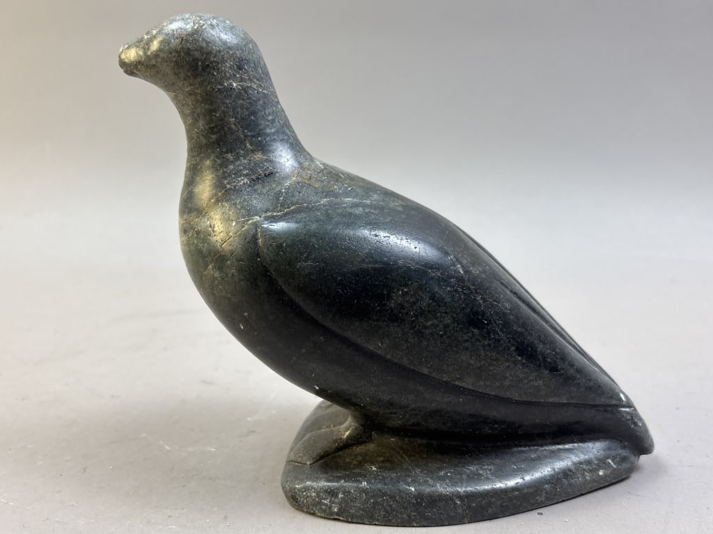 Inuit Soapstone Bird Carving - 2