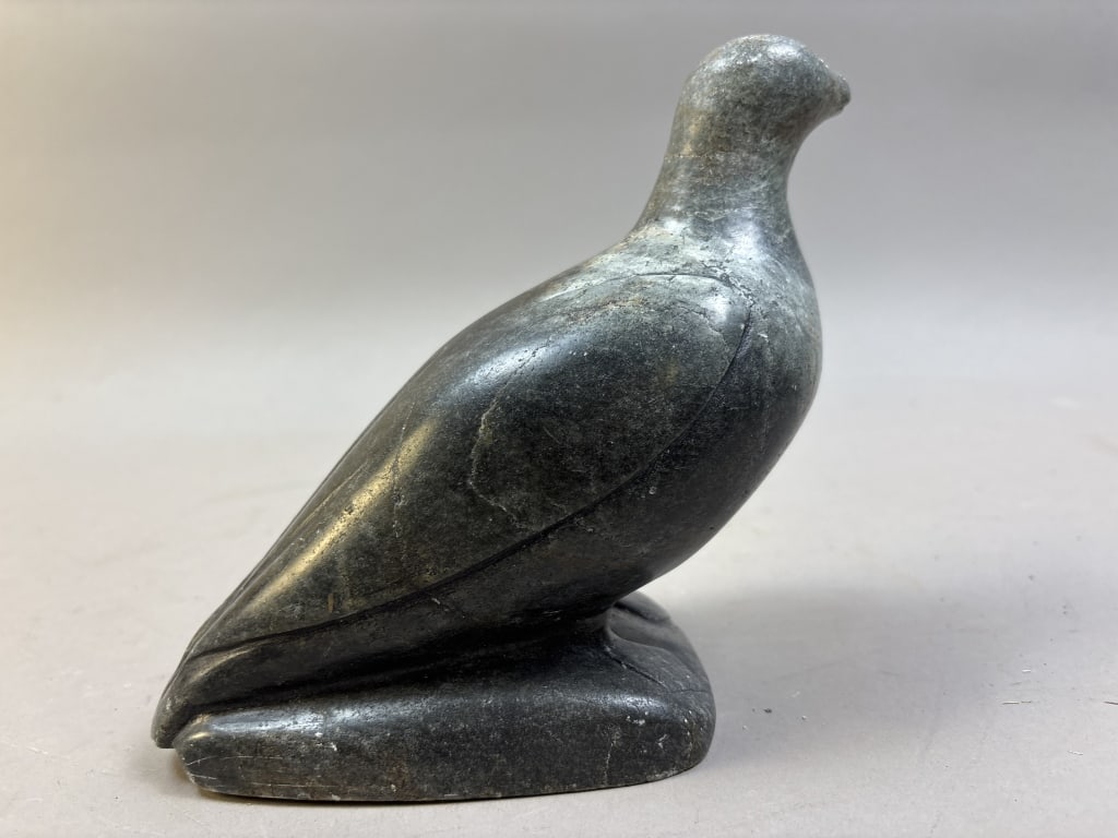 Inuit Soapstone Bird Carving - 4