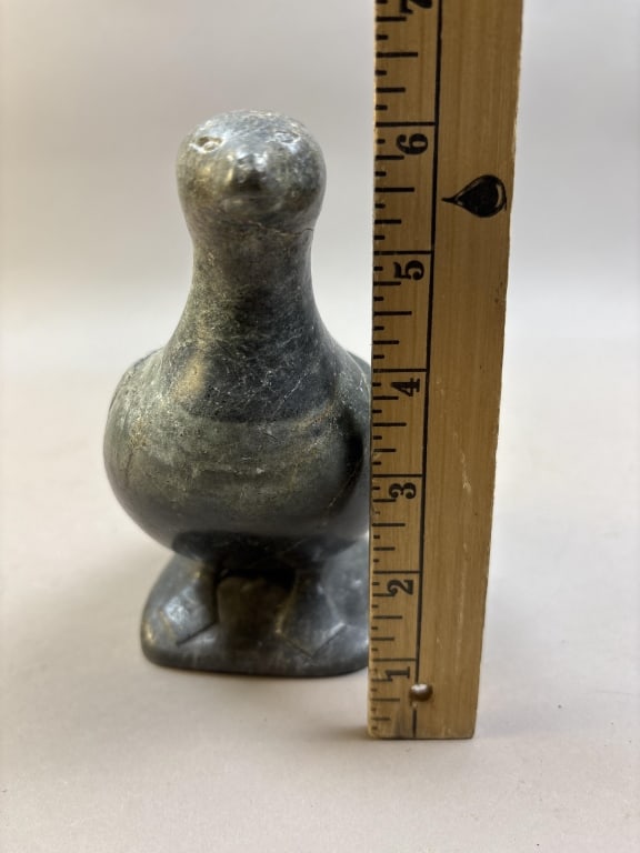 Inuit Soapstone Bird Carving - 8