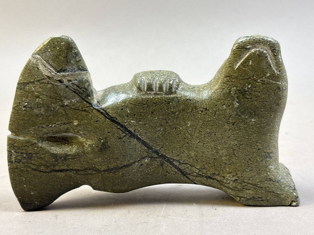 Inuit Soapstone Baby Seal Carving Eskimo Art: Canada