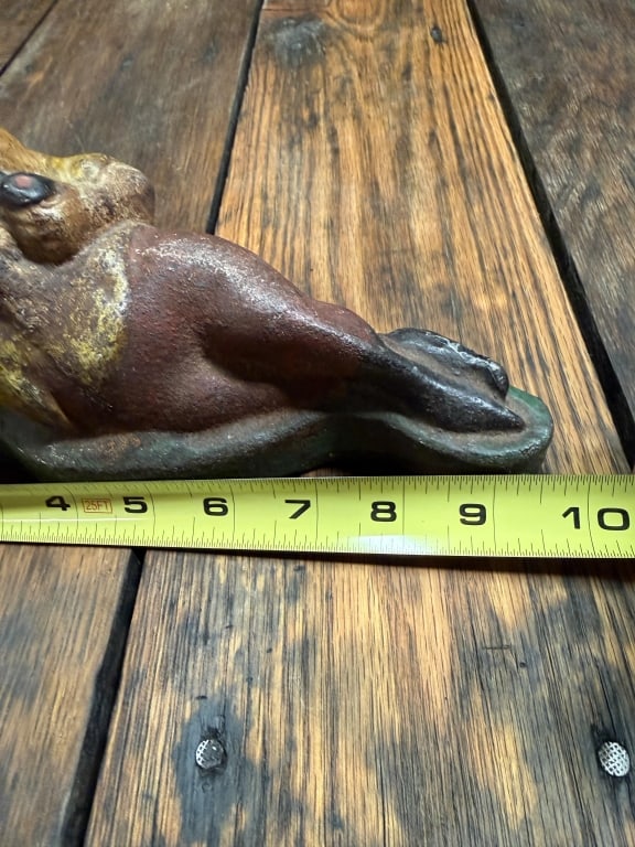 Antique Solid Cast Iron Gnome Doorstop - 7