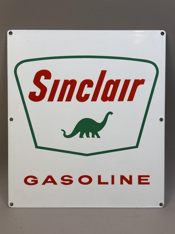 Sinclair Gasoline Porcelain Gas Pump Plate Sign (1 of 4)