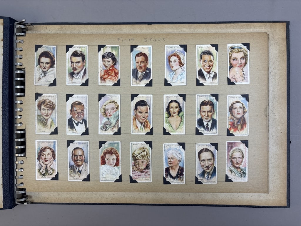 Lot of 192 Celebrities Player's Cigarettes Cards: Film Stars & Radio Personalities