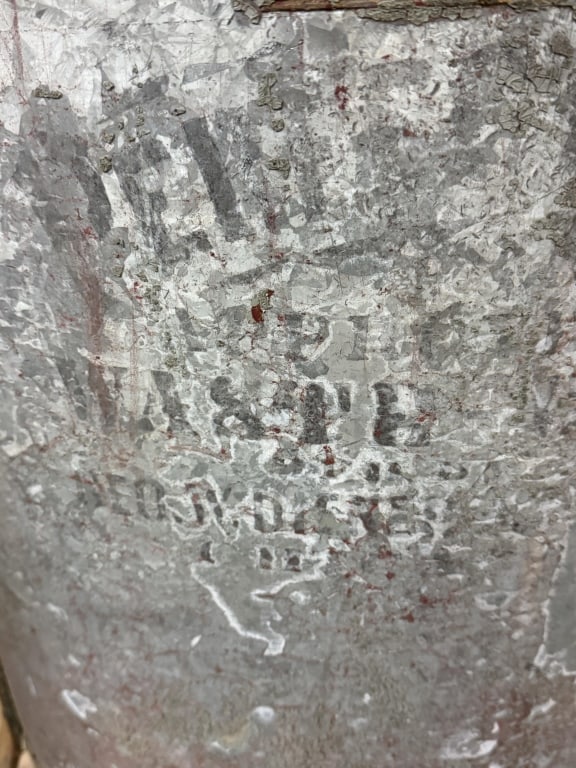 Antique Fire Proof Galvanized Garbage Can - 3