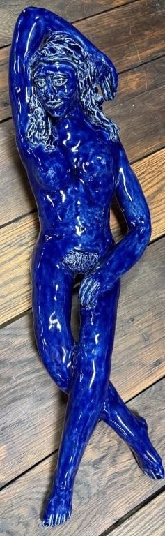 Vintage MCM Nude Woman Pottery Art Sculpture: Great original piece. Measurements in photos.