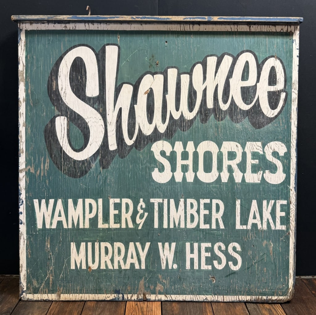 Shawnee Shores Wampler Timber Blake Wood 50s Sign (1 of 12)