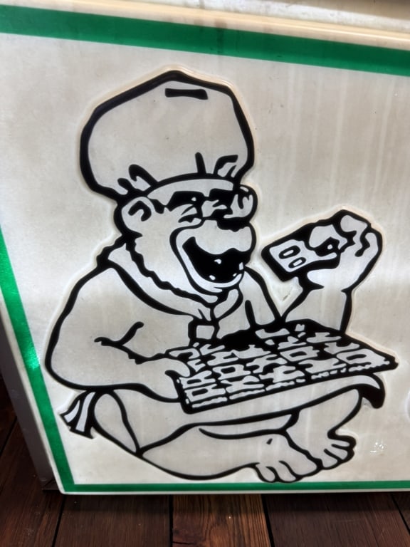 EXIT ONLY Plastic 2 Sided Lighted Bear Pizza Sign - 3