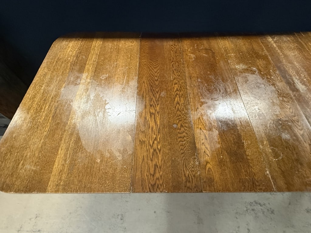 Antique Robbins Style Oak Dining Room Table - 7