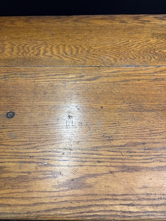 Antique Solid Oak 1920s School House Table - 4