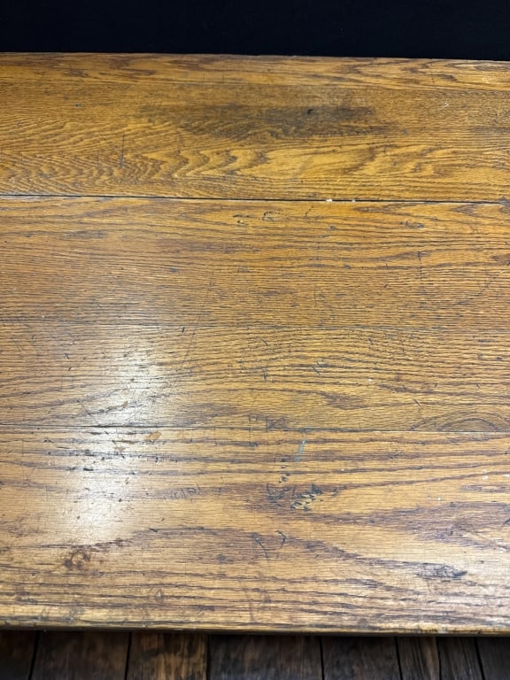Antique Solid Oak 1920s School House Table - 6