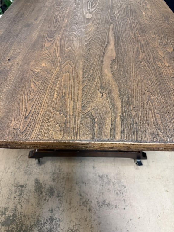 Antique Rolling Library Dining Room Table - 12