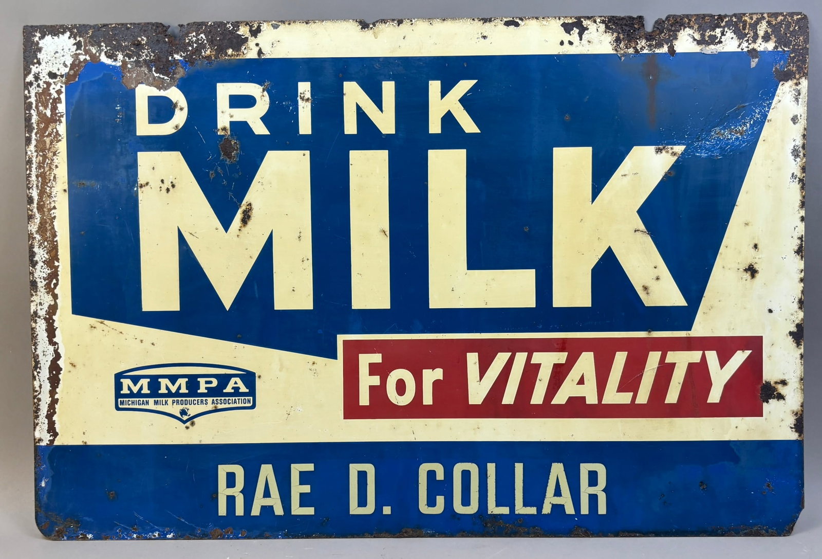 Drink Milk For Vitality 2 Sided Metal Advertising Sign (1 of 15)
